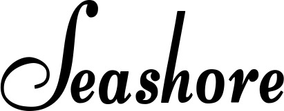 Vorschau des Bootsnamens "Seashore" als Schriftzug für "Bootsbeschriftung Klassisch 76"