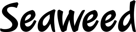 Vorschau des Bootsnamens "Seaweed" als Schriftzug für "Bootsbeschriftung Klassisch 72"