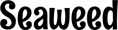 Vorschau des Bootsnamens "Seaweed" als Schriftzug für "Bootsbeschriftung Neu 68"