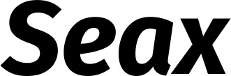 Vorschau des Bootsnamens "Seax" als Schriftzug für "Bootsbeschriftung Kursiv 03"