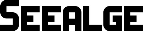 Vorschau des Bootsnamens "Seealge" als Schriftzug für "Bootsbeschriftung Neu 34"