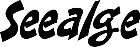 Vorschau des Bootsnamens "Seealge" als Schriftzug für "Bootsbeschriftung Klassisch 31"