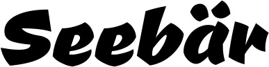 Vorschau des Bootsnamens "Seebär" als Schriftzug für "Bootsbeschriftung Neu 39"