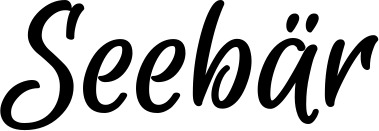 Vorschau des Bootsnamens "Seebär" als Schriftzug für "Bootsbeschriftung Klassisch 105"
