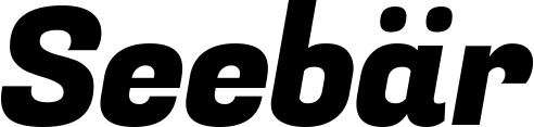 Vorschau des Bootsnamens "Seebär" als Schriftzug für "Bootsbeschriftung Kursiv 04"