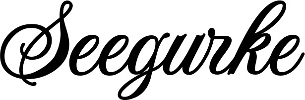 Vorschau des Bootsnamens "Seegurke" als Schriftzug für "Bootsbeschriftung Klassisch 70"