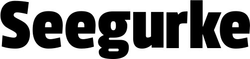 Vorschau des Bootsnamens "Seegurke" als Schriftzug für "Bootsbeschriftung Fett 30"