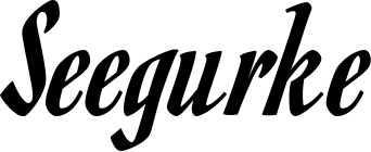 Vorschau des Bootsnamens "Seegurke" als Schriftzug für "Bootsbeschriftung Klassisch 93"
