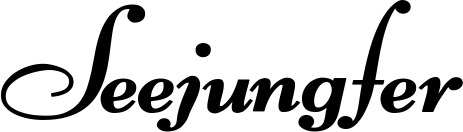Vorschau des Bootsnamens "Seejungfer" als Schriftzug für "Bootsbeschriftung Klassisch 76-A"