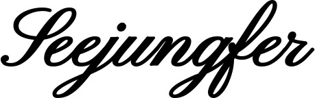 Vorschau des Bootsnamens "Seejungfer" als Schriftzug für "Bootsbeschriftung Klassisch 107"