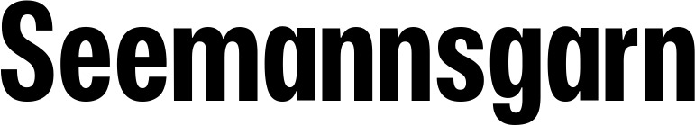 Vorschau des Bootsnamens "Seemannsgarn" als Schriftzug für "Bootsbeschriftung Fett 25"