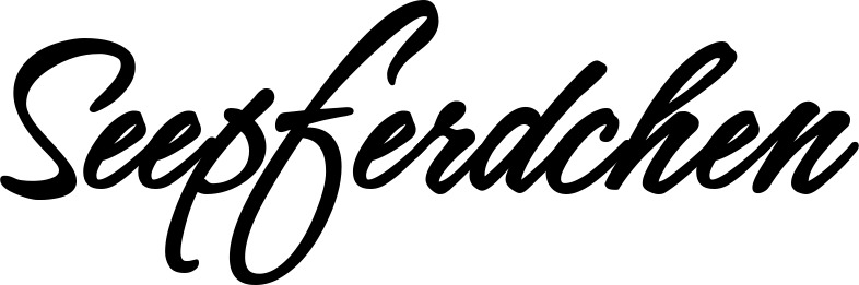 Vorschau des Bootsnamens "Seepferdchen" als Schriftzug für "Bootsbeschriftung Klassisch 71"