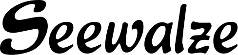 Vorschau des Bootsnamens "Seewalze" als Schriftzug für "Bootsbeschriftung Klassisch 15"
