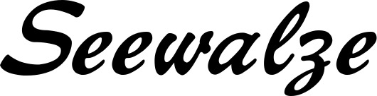 Vorschau des Bootsnamens "Seewalze" als Schriftzug für "Bootsbeschriftung Klassisch 12"