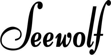 Vorschau des Bootsnamens "Seewolf" als Schriftzug für "Bootsbeschriftung Klassisch 76"