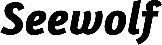 Vorschau des Bootsnamens "Seewolf" als Schriftzug für "Bootsbeschriftung Kursiv 01"