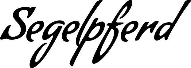 Vorschau des Bootsnamens "Segelpferd" als Schriftzug für "Bootsbeschriftung Klassisch 57"