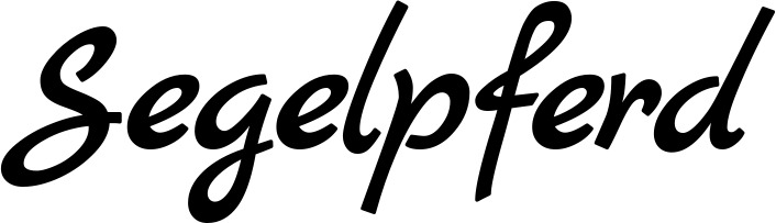 Vorschau des Bootsnamens "Segelpferd" als Schriftzug für "Bootsbeschriftung Klassisch 45"