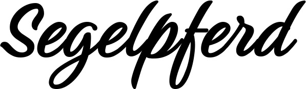 Vorschau des Bootsnamens "Segelpferd" als Schriftzug für "Bootsbeschriftung Klassisch 48"