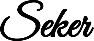 Vorschau des Bootsnamens "Seker" als Schriftzug für "Style Klassisch 68"