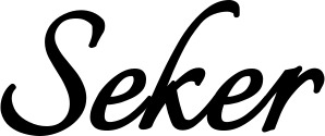 Vorschau des Bootsnamens "Seker" als Schriftzug für "Bootsbeschriftung Klassisch 58"