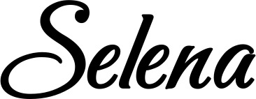 Vorschau des Bootsnamens "Selena" als Schriftzug für "Bootsbeschriftung Klassisch 50"