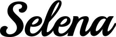 Vorschau des Bootsnamens "Selena" als Schriftzug für "Bootsbeschriftung Klassisch 86"