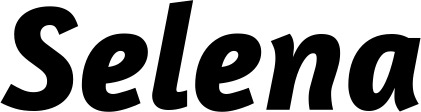 Vorschau des Bootsnamens "Selena" als Schriftzug für "Bootsbeschriftung Kursiv 01"