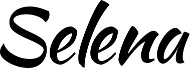 Vorschau des Bootsnamens "Selena" als Schriftzug für "Bootsbeschriftung Klassisch 73"
