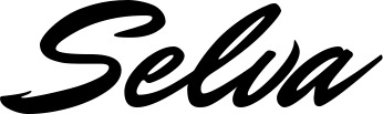 Vorschau des Bootsnamens "Selva" als Schriftzug für "Bootsbeschriftung Klassisch 82"