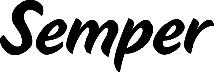 Vorschau des Bootsnamens "Semper" als Schriftzug für "Bootsbeschriftung Klassisch 19"