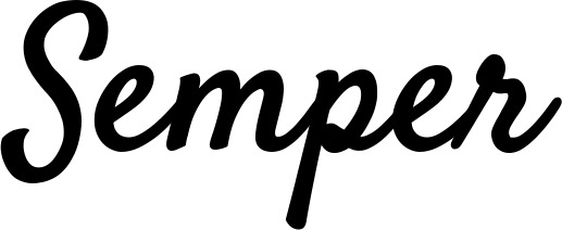 Vorschau des Bootsnamens "Semper" als Schriftzug für "Bootsbeschriftung Klassisch 96"