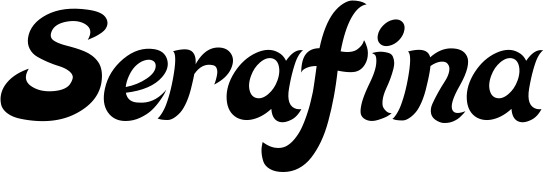 Vorschau des Bootsnamens "Serafina" als Schriftzug für "Bootsbeschriftung Klassisch 33"