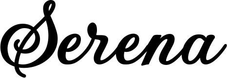 Vorschau des Bootsnamens "Serena" als Schriftzug für "Bootsbeschriftung Klassisch 69"