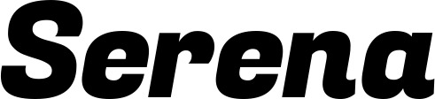 Vorschau des Bootsnamens "Serena" als Schriftzug für "Bootsbeschriftung Kursiv 04"