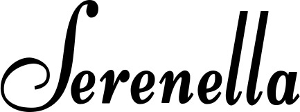Vorschau des Bootsnamens "Serenella" als Schriftzug für "Bootsbeschriftung Klassisch 76"