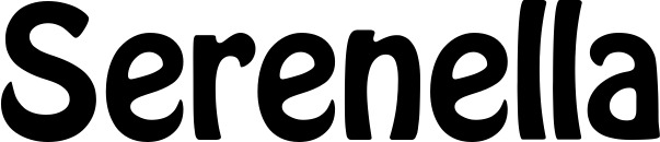 Vorschau des Bootsnamens "Serenella" als Schriftzug für "Bootsbeschriftung Fett 01"