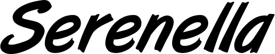Vorschau des Bootsnamens "Serenella" als Schriftzug für "Bootsbeschriftung Klassisch 38"