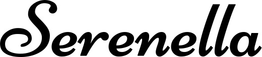 Vorschau des Bootsnamens "Serenella" als Schriftzug für "Bootsbeschriftung Klassisch 84"