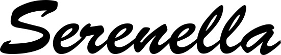 Vorschau des Bootsnamens "Serenella" als Schriftzug für "Bootsbeschriftung Klassisch 03"