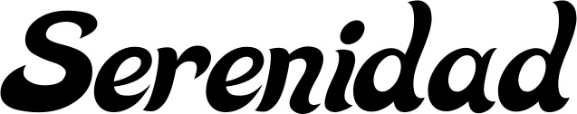 Vorschau des Bootsnamens "Serenidad" als Schriftzug für "Bootsbeschriftung Klassisch 33"