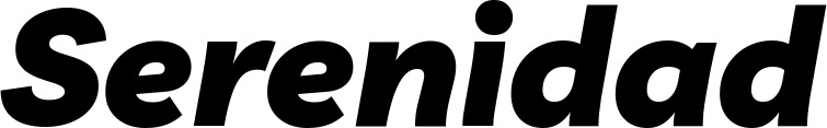 Vorschau des Bootsnamens "Serenidad" als Schriftzug für "Bootsbeschriftung Kursiv 06"