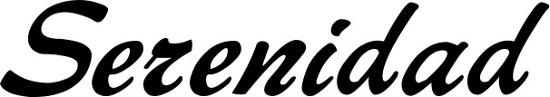 Vorschau des Bootsnamens "Serenidad" als Schriftzug für "Bootsbeschriftung Klassisch 12"