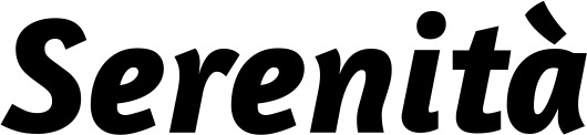 Vorschau des Bootsnamens "Serenità" als Schriftzug für "Bootsbeschriftung Kursiv 01"