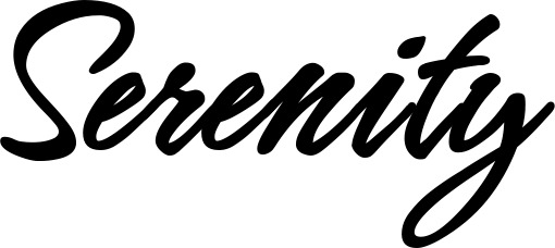 Bootsname 'Serenity' angezeigt als 'Bootsbeschriftung Klassisch 71'