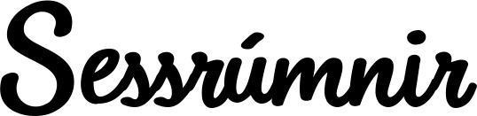 Vorschau des Bootsnamens "Sessrúmnir" als Schriftzug für "Style Klassisch 75"