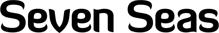 Vorschau des Bootsnamens "Seven Seas" als Schriftzug für "Bootsbeschriftung Normal 06"