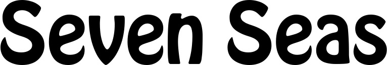Vorschau des Bootsnamens "Seven Seas" als Schriftzug für "Bootsbeschriftung Fett 01"