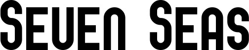 Vorschau des Bootsnamens "Seven Seas" als Schriftzug für "Bootsbeschriftung Neu 43"