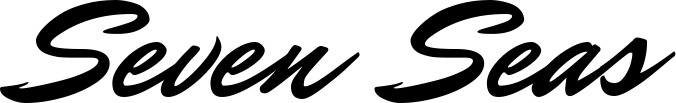 Vorschau des Bootsnamens "Seven Seas" als Schriftzug für "Bootsbeschriftung Klassisch 82"